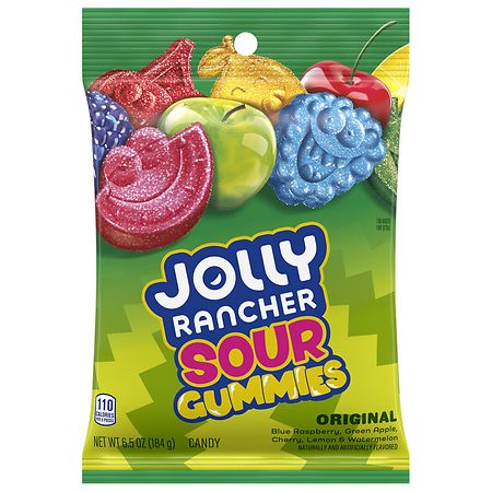 Jolly Rancher Assorted Sour Fruit Flavored Gummies Candy - 6.5oz