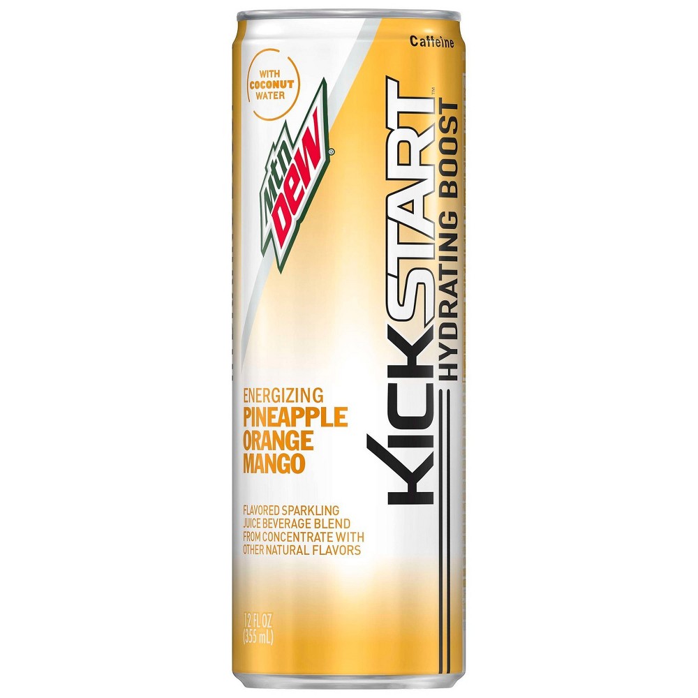 Mountain Dew Kickstart Pineapple Orange Mango 16oz Can