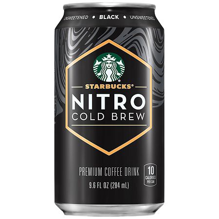Starbucks Nitro Cold Brew Unsweet Black Coffee 9.6oz Can