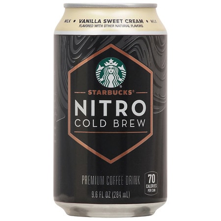 Starbucks Nitro Cold Brew Vanilla Sweet Cream Coffee 9.6oz Can