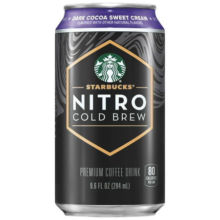 Starbucks Nitro Cold Brew Dark Cocoa Sweet Cream Coffee 9.6oz Can