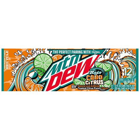 Mountain Dew Baja Cabo 12pk 12oz Cans