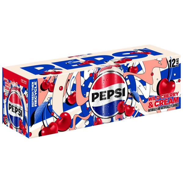 Pepsi Whild Cherry & Cream 12pk 12oz Cans
