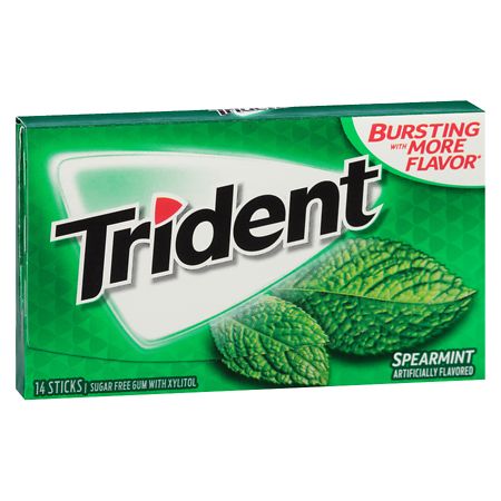 TRIDENT GUM SPEARMINT SUGAR FREE1X14 PC