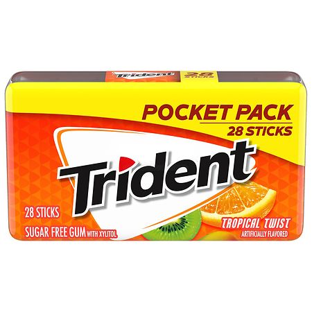 Trident Tropical Pocket Pack 1.08oz/28ct