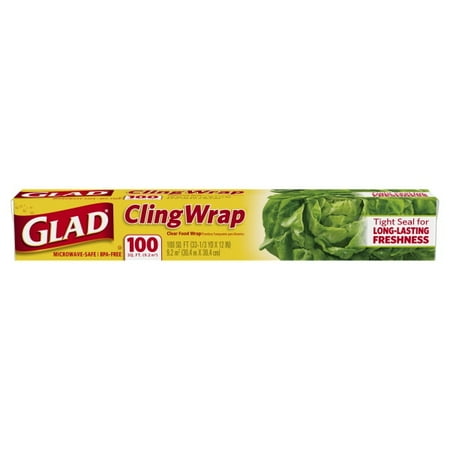 Glad ClingWrap Plastic Food Wrap - 100 Square Foot Roll (B000WG8BB2)