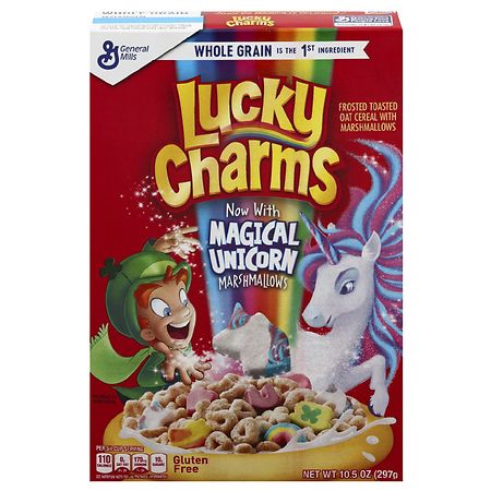Lucky Charms Gluten Free Cereal with Marshmallows  Kids Breakfast Cereal  10.5 oz