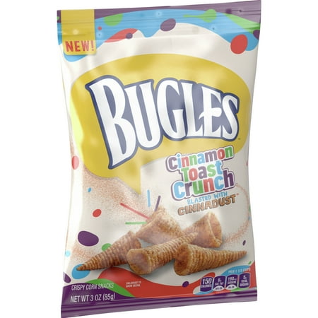 Bugles Cinnamon Toast Crunch Crispy Corn Snacks  Snack Bag  3 oz