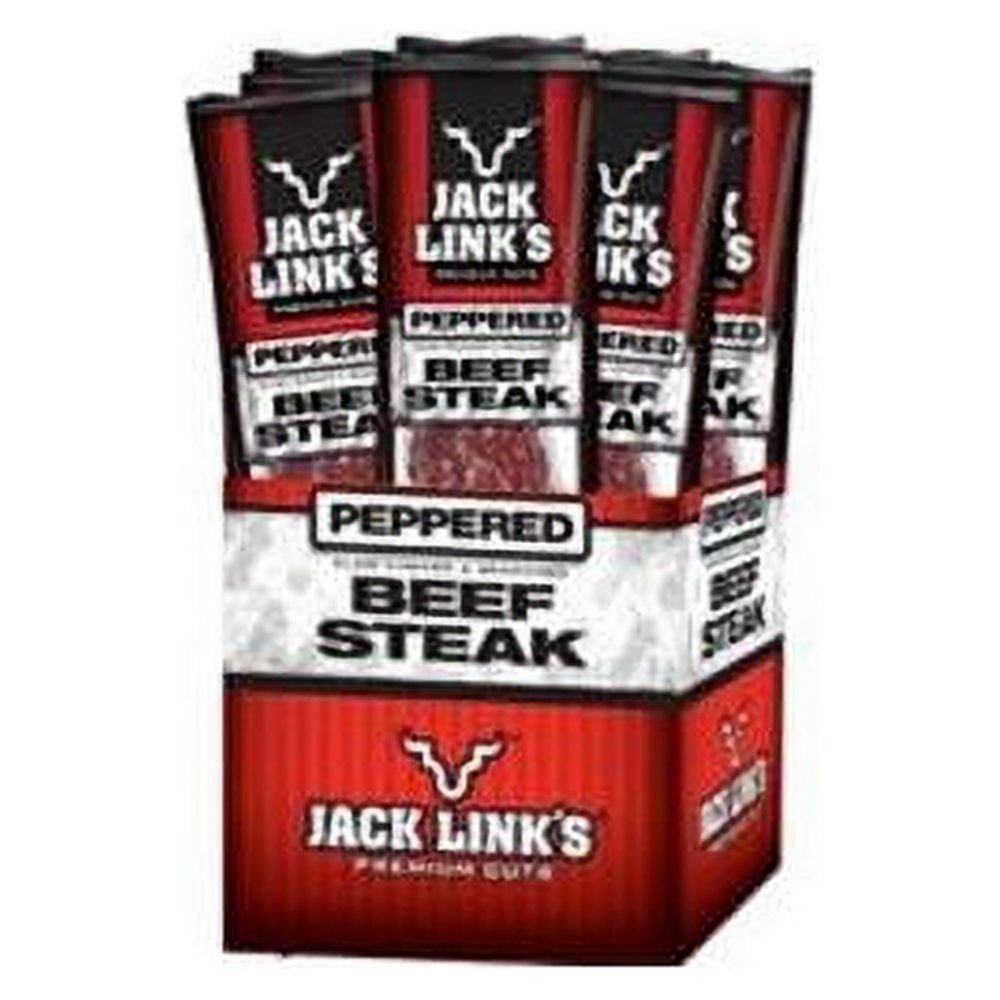 Jack Link s Beef Steaks  Protein Snack  Peppered  12 Count (1oz)