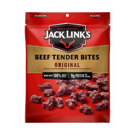 Jack Link s Beef Tender Bites  Original Flavor  Protein-Rich Snack  3.25 oz Bag
