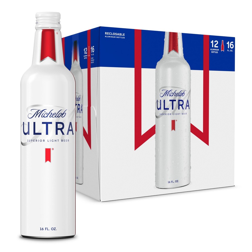 Michelob ULTRA Superior Light American Lager Beer - 12pk/16 fl oz Bottles