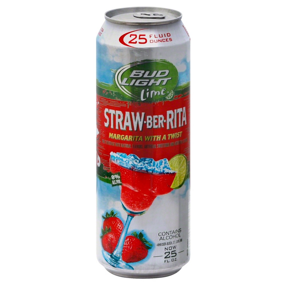 Bud Light Lime Straw-Ber-Rita - 25oz Can