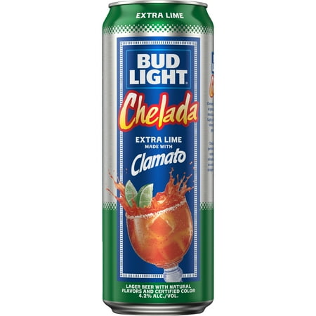 Chelada Bud Light Extra Lime Beer, 25 fl. oz. Can, 4.2% ABV