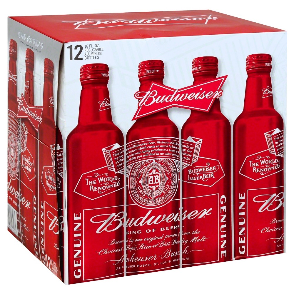 Budweiser Beer - 12pk / 16oz Aluminum Bottles