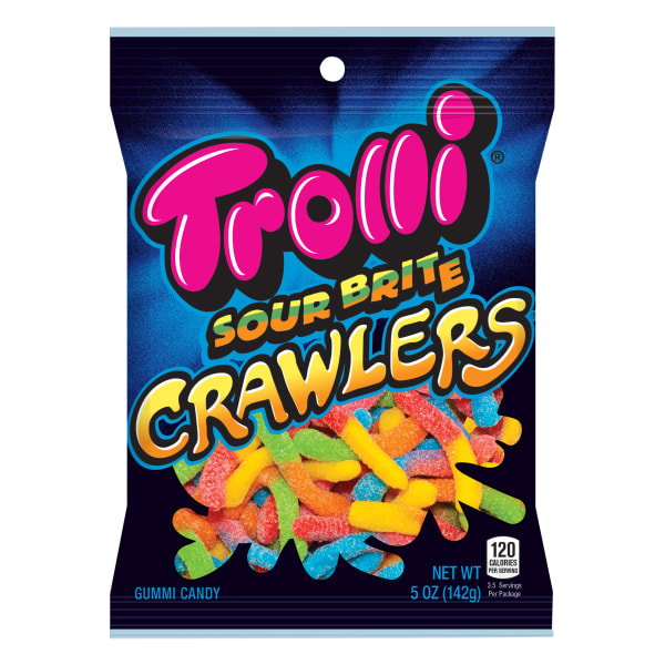 TROLLI, SOUR BRITE CRAWLERS, GUMMI CANDY