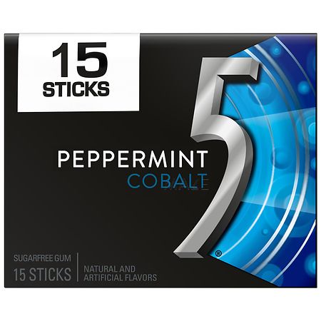 PEPPERMINT COBALT SUGARFREE GUM, PEPPERMINT COBALT