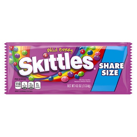 Skittles Wild Berry Share Size Candy, 4 Ounce