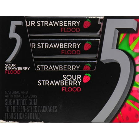 Five 15stk Sour Strawberry