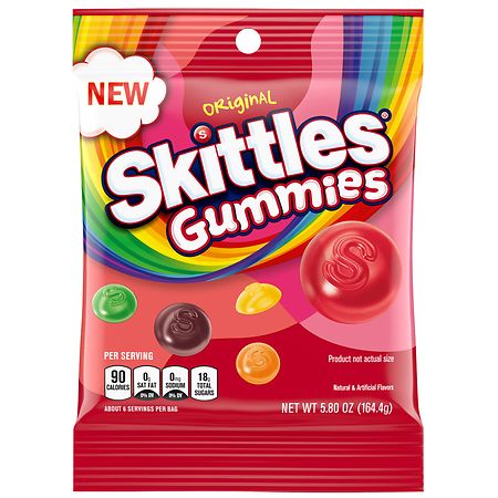 Skittles Original Gummies Candy Peg - 5.8oz