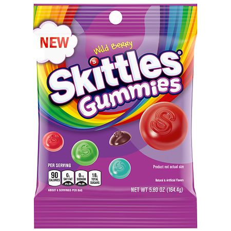 Skittles Gummies Wildberry Fruit Gummy Candy Bag - 5.8oz