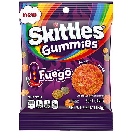 Skittles Gummies Fuego Sweet and Spicy Gummy Candy - 5.8oz