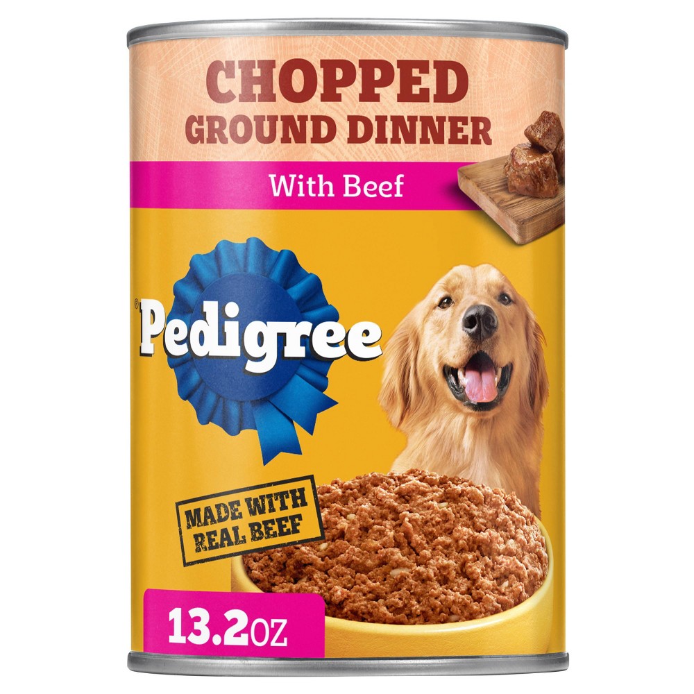 Pedigree Chopped Ground Dinner Wet Dog Food with Beef - 13.2oz