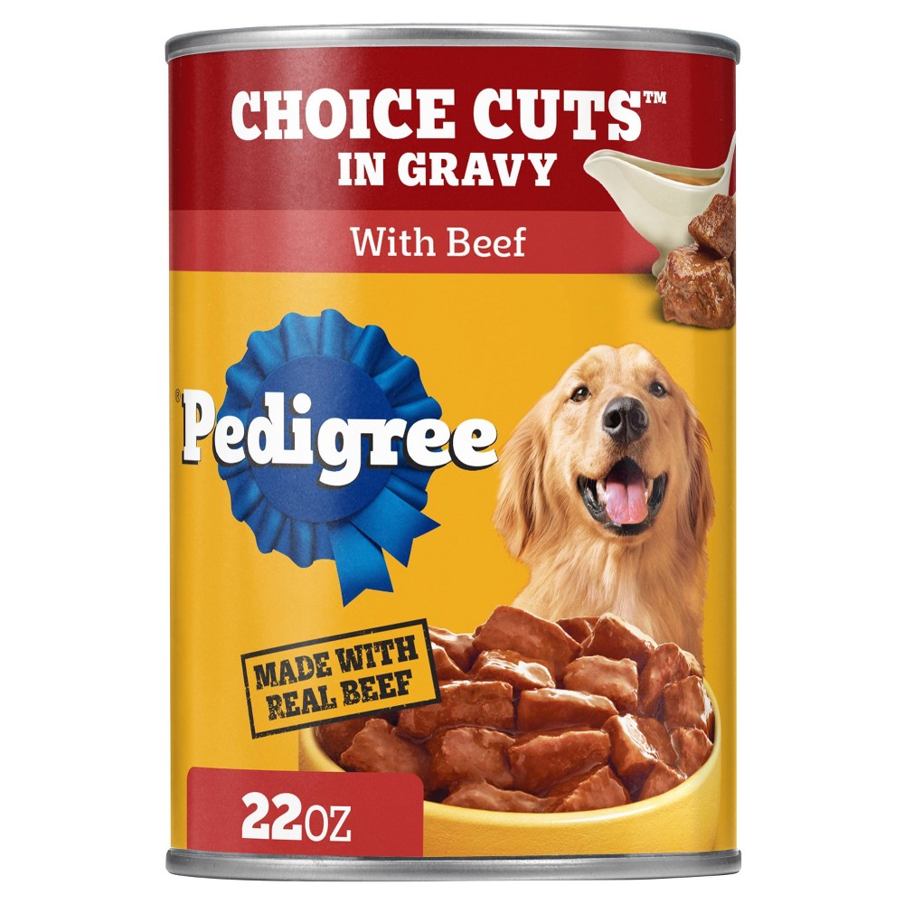 Pedigree Beef Flavor Choice Cuts in Gravy Wet Dog Food - 22oz