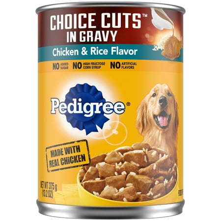 PEDIGREE CHOICE Cuts in Gravy Chicken & Rice Flavor Wet Dog Food for Adult Dog  (12) 13.2 oz. Cans