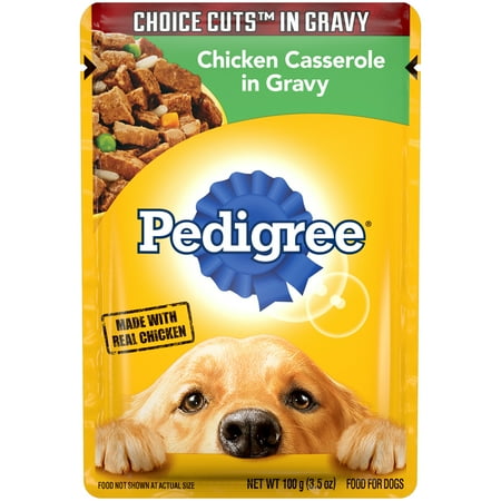 Pedigree Choice Cuts in Gravy Chicken Casserole Canned Wet Adult Dog Food Pouch, 3.5 Oz.