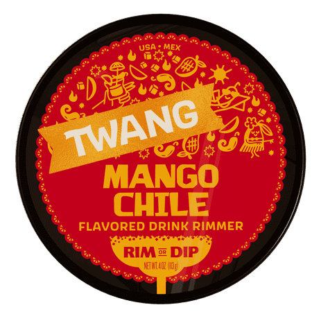 Twang Mango Chile Flavored Drink Rimmer Salt  1- 4 oz Tub