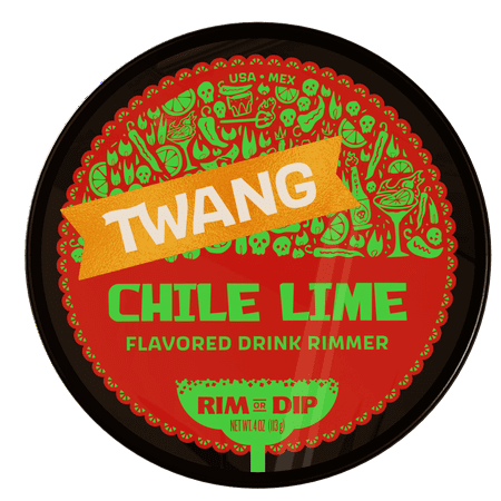 Twang Chile Lime Flavored Drink Rimming Kosher Salt  1- 4 oz Tray