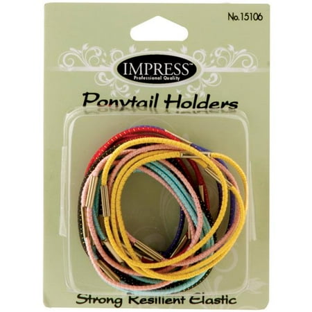 DDI 1870440 Impress 18-piece Medium Elastic Ponytail Holders (144-ct case) Case of 144