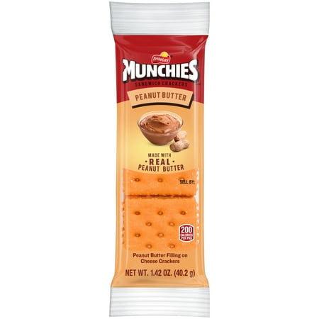 Munchies Peanut Butter Sandwich Crackers, 1.42 oz Bag