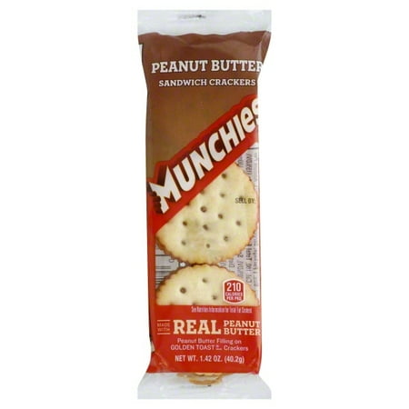 Munchies Golden Toast Peanut Butter Sandwich Crackers, 1.42 oz Bag