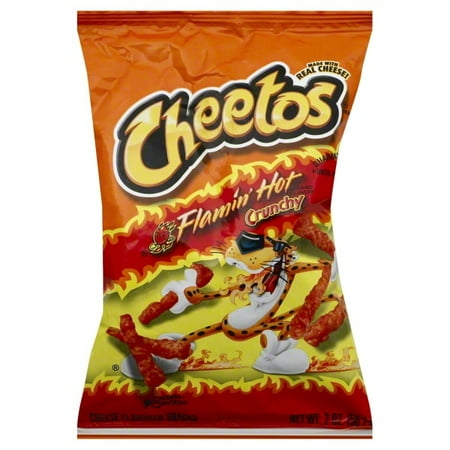 Cheetos Crunchy Flamin Hot Cheese Flavored Snacks 2 Ounce Plastic Bag