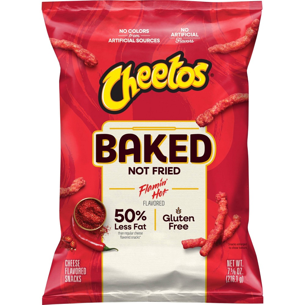 Cheetos Oven Baked Flamin' Hot Cheese Flavored Snacks - 7.625oz