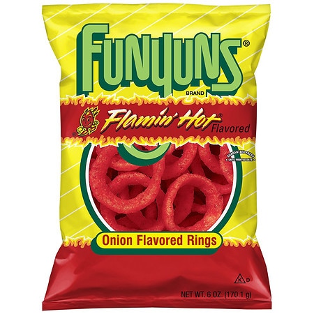 Funyuns Flamin  Hot Onion Flavored Rings  6 oz Bag