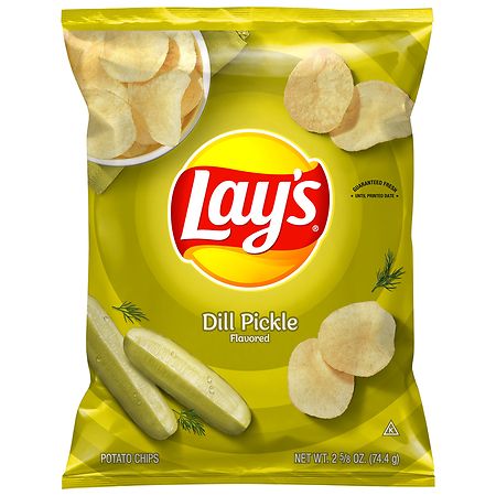 Lay s Dill Pickle Flavored Potato Chips  2.625 oz Bag