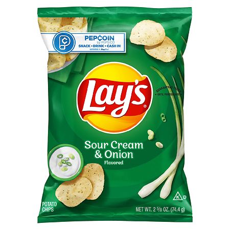 Lay s Potato Chips Sour Cream and Onion Flavored 2.62 oz