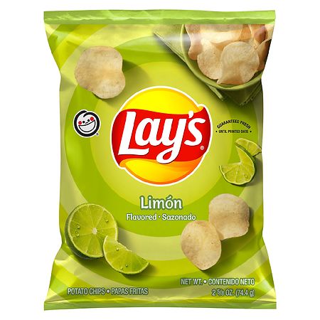 Lay s Limon Flavored Potato Chips  2.625 oz Bag