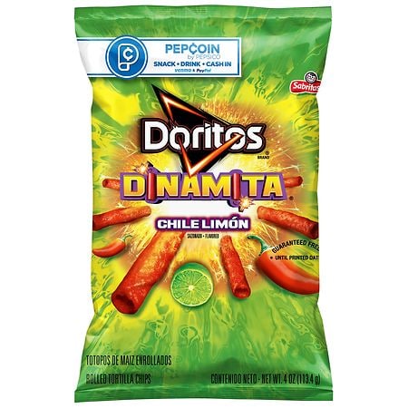Doritos Dinamita Chile Limon Flavored Tortilla Chips  4 oz Bag
