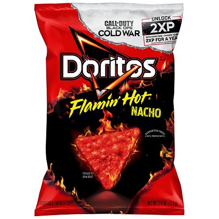 Doritos Flamin' Hot Nacho Cheese Tortilla Chips - 2.75oz, Adult Unisex