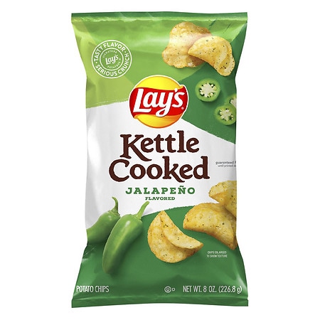 Lay's Kettle Cooked Jalapeño Flavored Potato Chips - 8oz