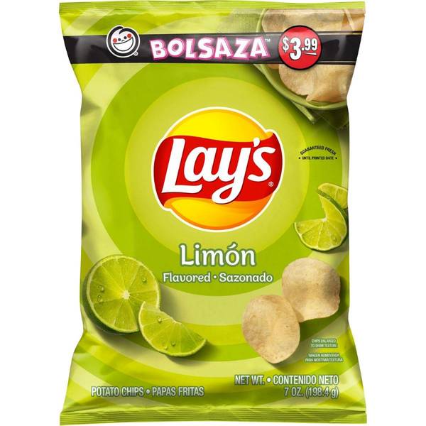 Lays 7 oz Limon Potato Chips