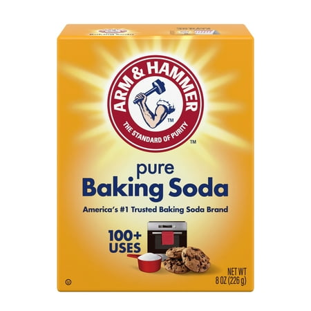 ARM & HAMMER Pure Baking Soda  For Baking  Cleaning & Deodorizing  8 oz Box