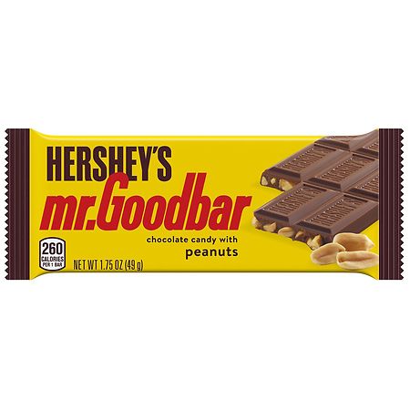 Hershey's Mr. Goodbar Milk Chocolate with Peanuts Candy Bar, 1.75 oz