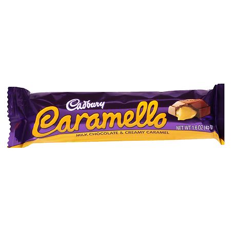 Cadbury Caramello Milk Chocolate & Creamy Caramel Candy Bar, 1.6 oz