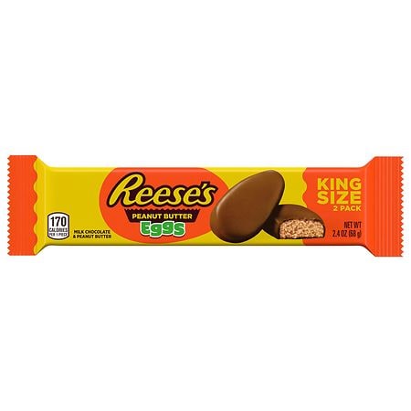 Reese's Milk Chocolate Peanut Butter Eggs Easter Candy King Size - 2.4oz