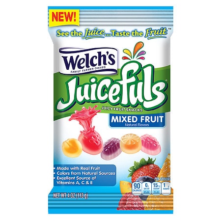 Welch s Juicefuls Mixed Fruit Juicy Fruit Snacks  4 oz