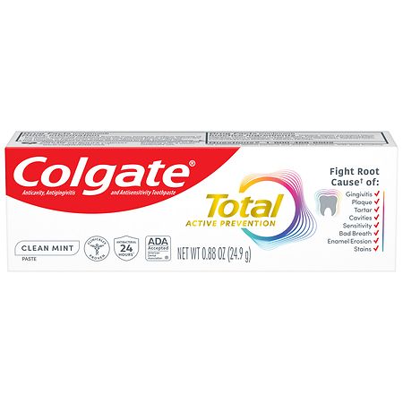 Colgate Total Clean Mint Toothpaste  Whitening Travel Toothpaste  1 Pack  0.88 Oz Tube